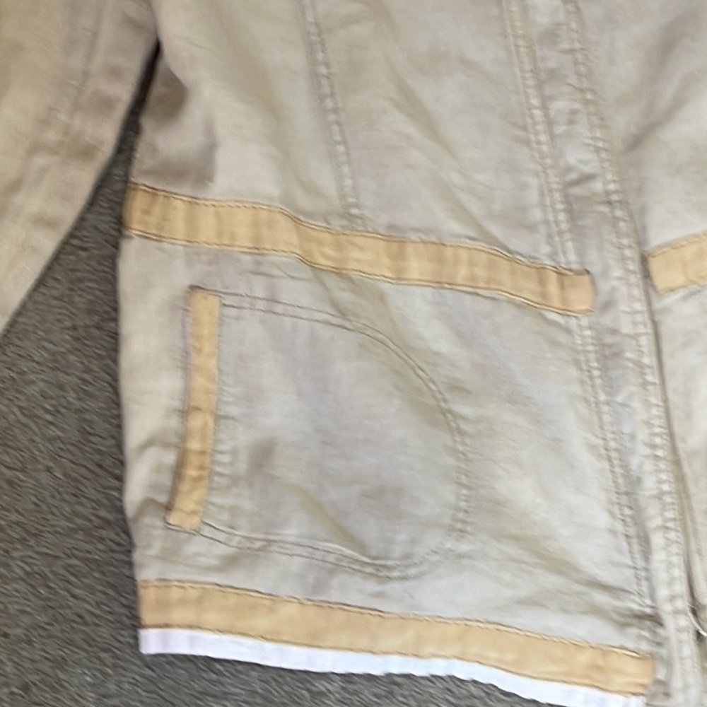 Neesh By D.A.R. 100% Linen Little Jacket Size M - image 2